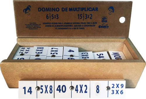 Domino Multiplicar - Material Didactico Educativo Para Niños