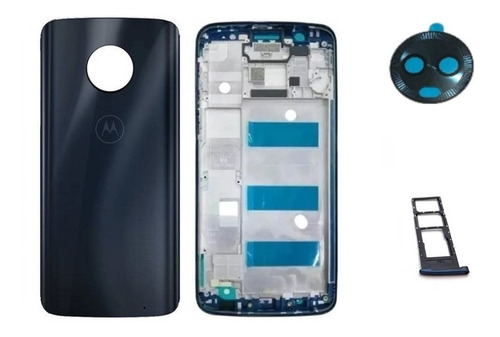 Tampa Vidro Traseira Moto G6 Plus Original + Aro Gav E Lente