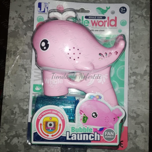 Pistola Lanza Burbujas Musical Ballena Regalo Niños Niñas