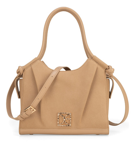 Bolsa Satchel Cloe Ecerali Mediano Color Marrón claro