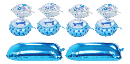 Globos Azules De Primer Cumpleaños, 10 Unidades, Tema De Col