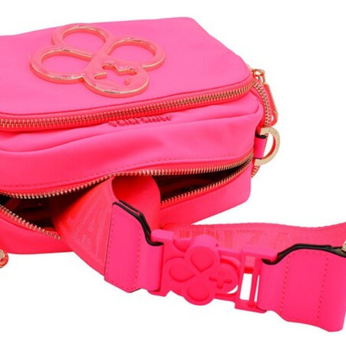Bolso Jaime Ibiza Modelo Ji 2296 Color Rosa Neón Huellas 202