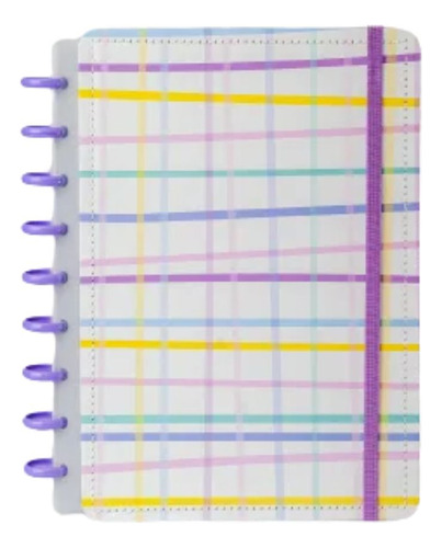 Caderno Colegial Reposicionável Disko Médio Cor Quadri Color