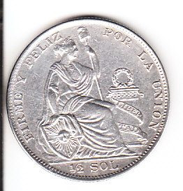 Moneda Medio Sol Peru 1935