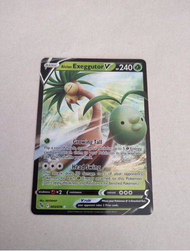 Carta Pokemon Alolan Exeggutor V