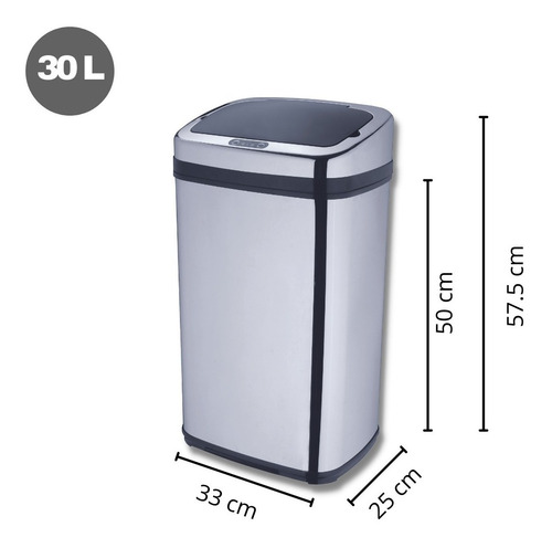 Cesto De Basura Tacho Automático Para Residuos 30 L Oficina