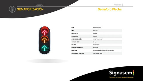 Semáforo Vial Led Tipo Flecha Pc-uv 30cm Ac85v-265v