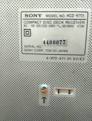 Sony Minicomponente Cd Radio Am Fm Aux Hcd-h701 Impecable! (Reacondicionado)