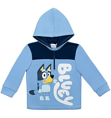 Sudadera Con Capucha Y Media Cremallera Bluey Little Boys 6