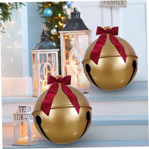 Conjunto De 2 Bolas Natal Infláveis Jingle Bell De 23,6 Polb