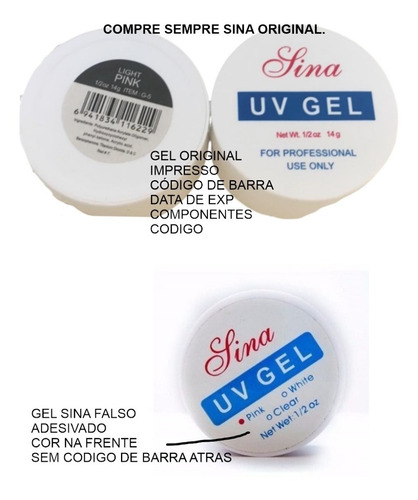 Kit Unhas Acrigel Gel Sina Fibra Completo Presilha 342