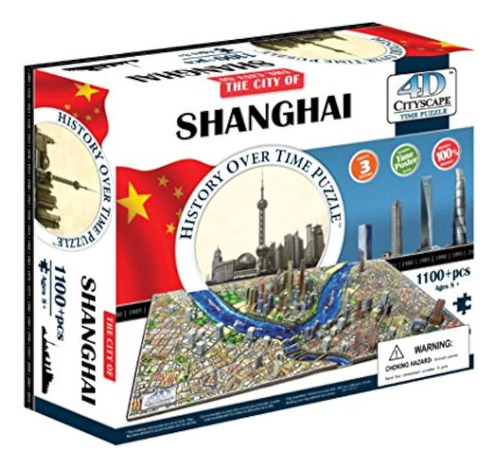 4d Cityscape Shanghai, China Time Puzzle