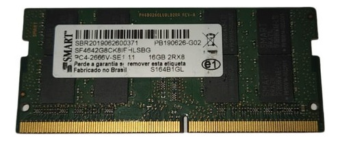 Memoria Smart Ddr4 16gb Notebook Pc4-2666v 2rx8