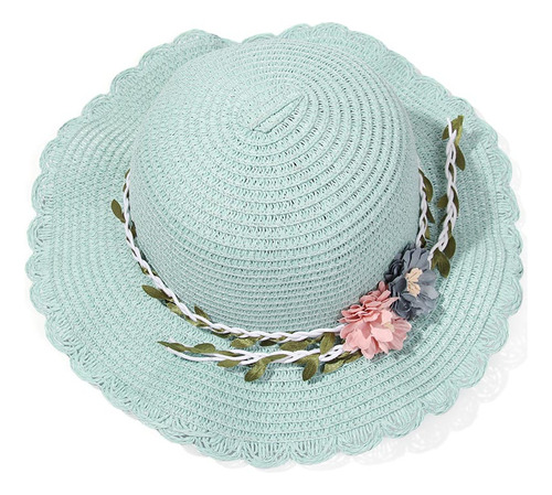 Sombreros De Ala Ancha Con Sombrilla De Flores Para Niñas