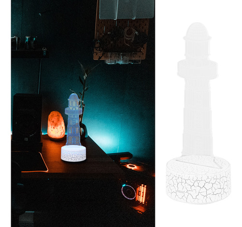 Lámpara De Luz Nocturna 3d Illusion Light 3d Lighthouse Cart
