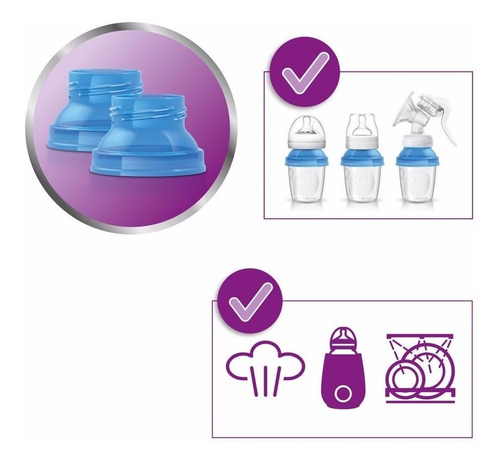 Imagen 5 de 6 de Avent Set De Vasos Almacenamiento Leche Materna Tiendamibebe