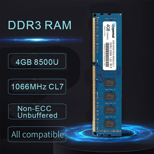 Memoria Ram Royemal (2x4gb) 8gb Ddr3 Cl7 1.5v