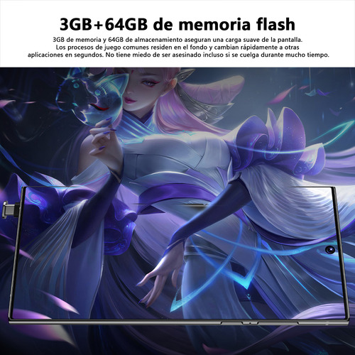 Teléfonos Inteligentes Android Baratos 4g S24 Ultra 6.6 Pulgadas Ram3gb Y Rom64gb Dorado
