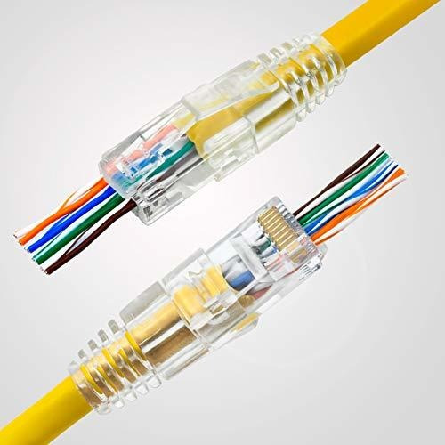 Cable Red Ethernet Gtz Rj45 Cat6 Conectores Pasantes Y Prote 