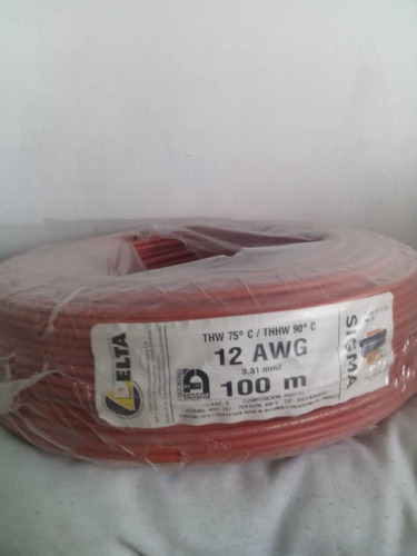 Cable Sigma Thw  90°  #12 Por Rollo Color Rojo Oferta
