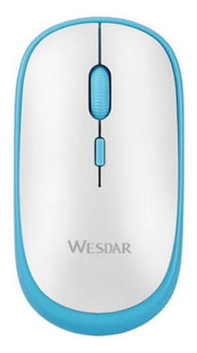 Mouse Inalámbrico Wesdar X63 Azul - Blanco