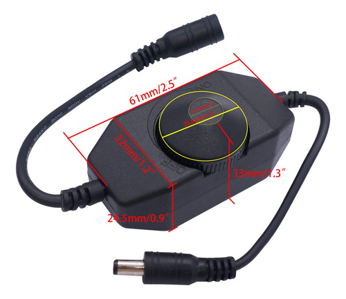 2 Piezas Interruptor Atenuador De Luces De Tira Led De ...