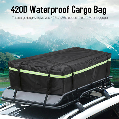 Imagen 4 de 8 de Negro/lwaterproof Bolsa De Carga Coche Portaequipajes Con No