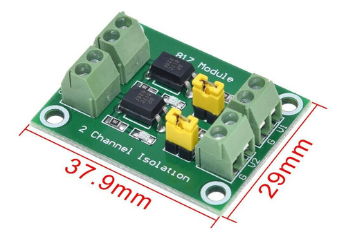 Módulo Optoacoplador 2 Canales Pc817 6 30v Optoaislador