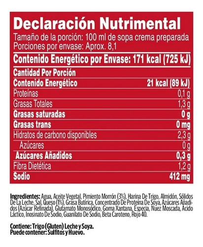 7 Pzas Crema Campbell's De Queso 420 G
