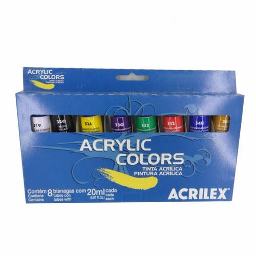 Acrilicos En Pomo Acrilex *12 Colores De 12ml.