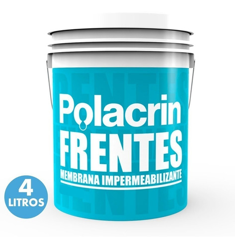 Imagen 1 de 10 de Membrana Polacrin Frentes Y Muros Techos Blanca X 4 Litros