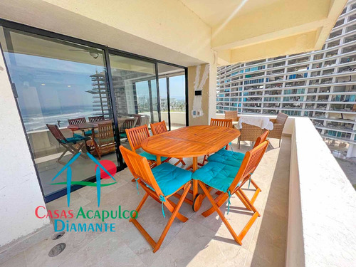 Cad Torre Uno 802. Terraza Doble Con Vista A Las Albercas Y Al Mar