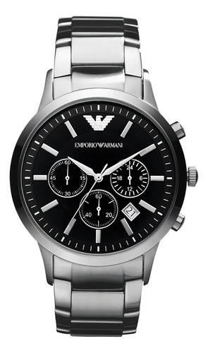 Emporio Armani - Relógio cronógrafo de aço inoxidável para homens - Modelo: Ar2434