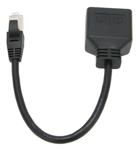 Adaptador Ethernet Rj45 De Extensión De Cable De 1 A 2 Puert