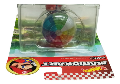 Hot Wheels Mario Kart - Mario - Pipe Frame + Parachute Rojo