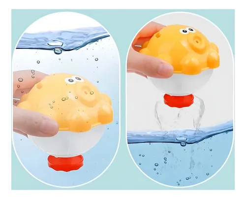 Juguete Flotador Regador Agua Baño Playa Para Bebé Huanger Color Amarillo
