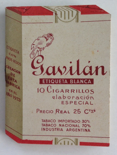 Antiguo Mini Anotador Cigarrillos Gavilan 1940's