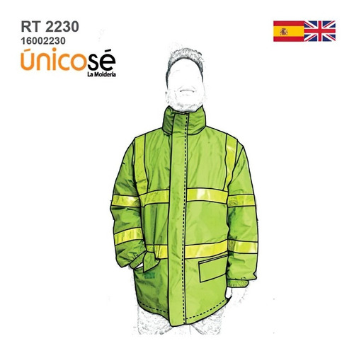 ( Moldes De Ropa)  Campera Trabajo Doble Rt 2230