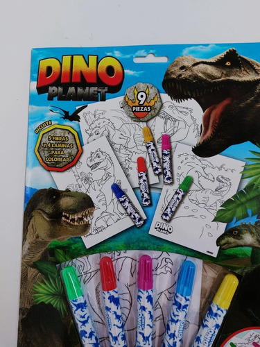 Set De Coloreo Dino Planet. Kreker