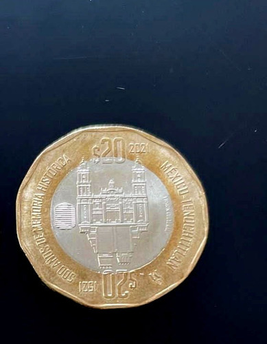 Moneda Dodecagonal Conmemorativa México-tenochtitlán