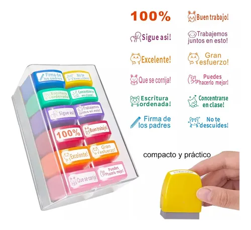 12 Sellos Personalizados Para Profesores De Español E Inglés