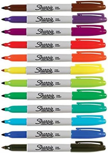 Sharpie Fine Point Permanent Marker,assorted Classic,12-coun