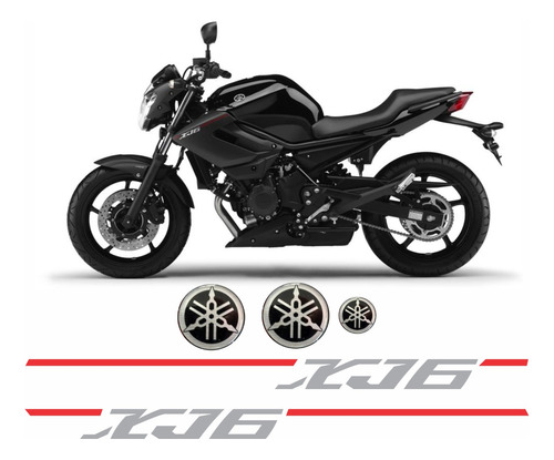 Adesivo Moto Yamaha Xj6n 2013 Faixa Tanque Xj6 Kit Xj6n05