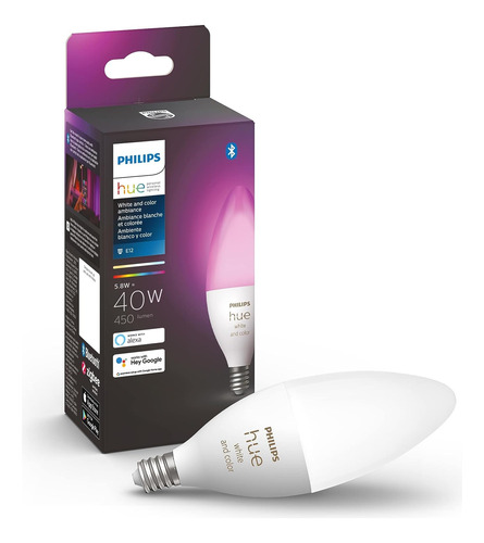 Vela Led Inteligente Philips Hue Blanco Y Color Ambiance Co