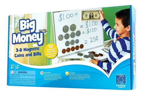 Educational Insights Big Money Monedas Y Facturas