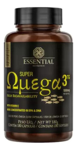 Kit 2x: Super Ômega 3 Tg Essential Nutrition 180 Cápsulas