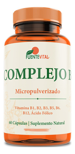 Complejo Vitamina B 60 Caps Complex B5 B3 B6 B1 B2 B12