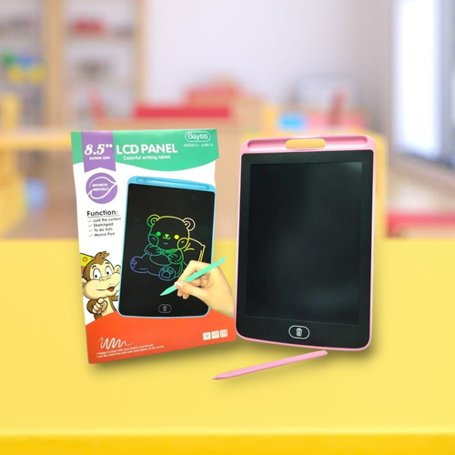 Pizarron Mágico Tableta Lcd Niños 8.5 Con Lápiz Magico Rosa