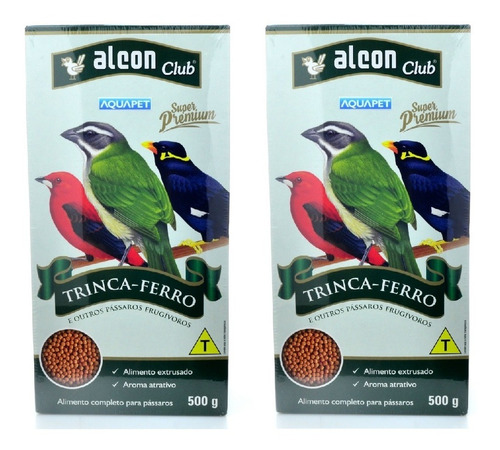 Kit 2 Unidades Ração Para Trinca Ferro Alcon Club 500g