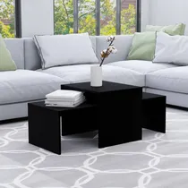 Comprar Mesas De Centro Multiusos Set X2 Elena Color Negro Tu Mesita